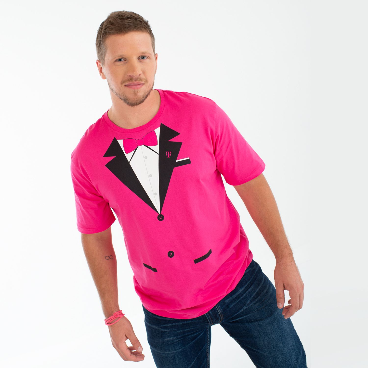 T Mobile Magenta Gear Tuxedo T Shirt