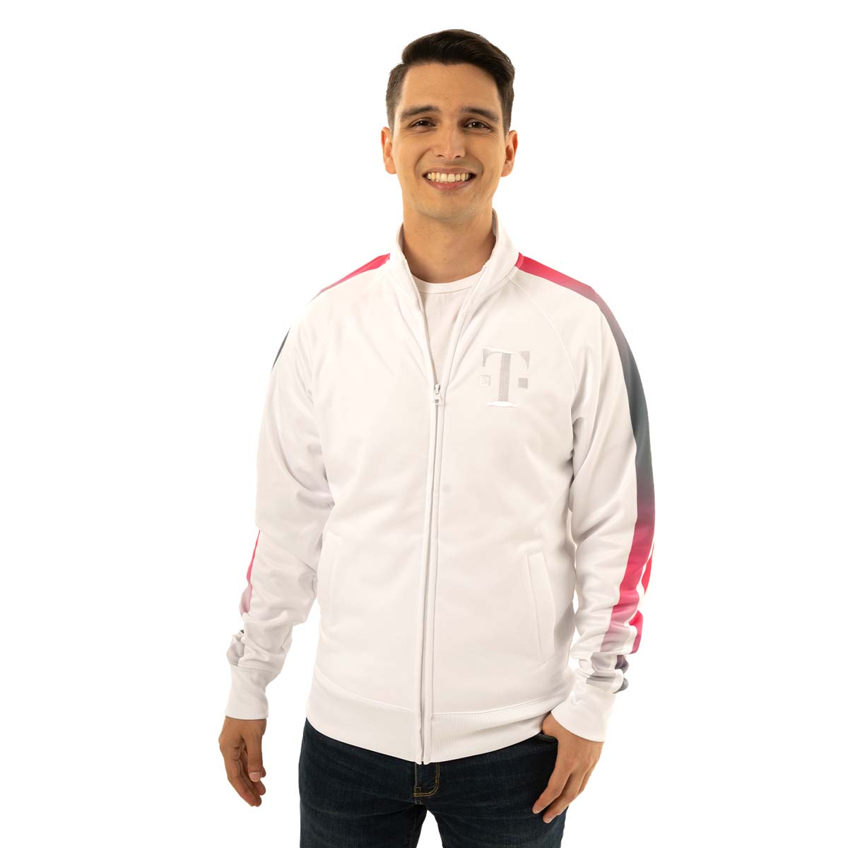 Track jacket and jeans outlet