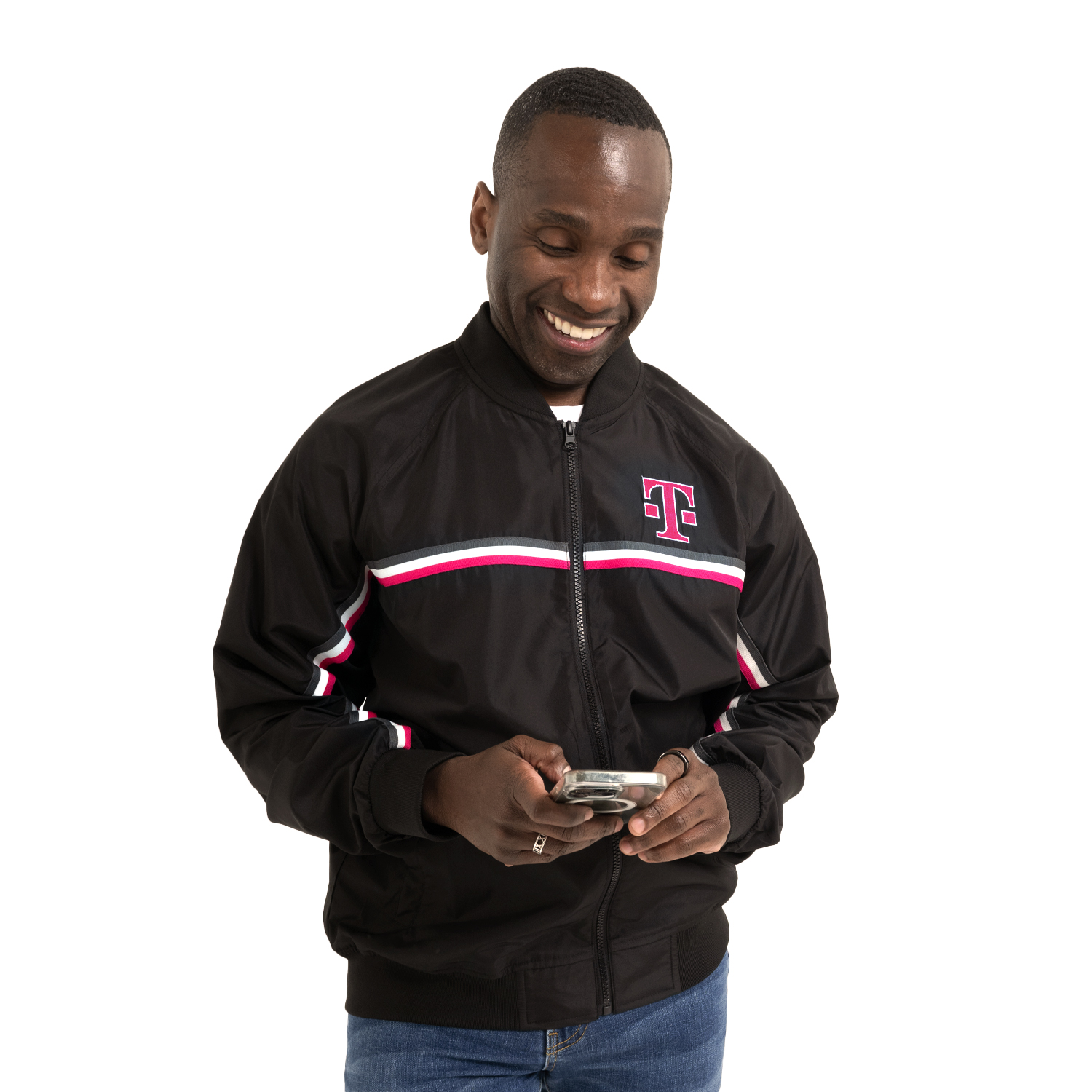 Striped Bomber Jacket