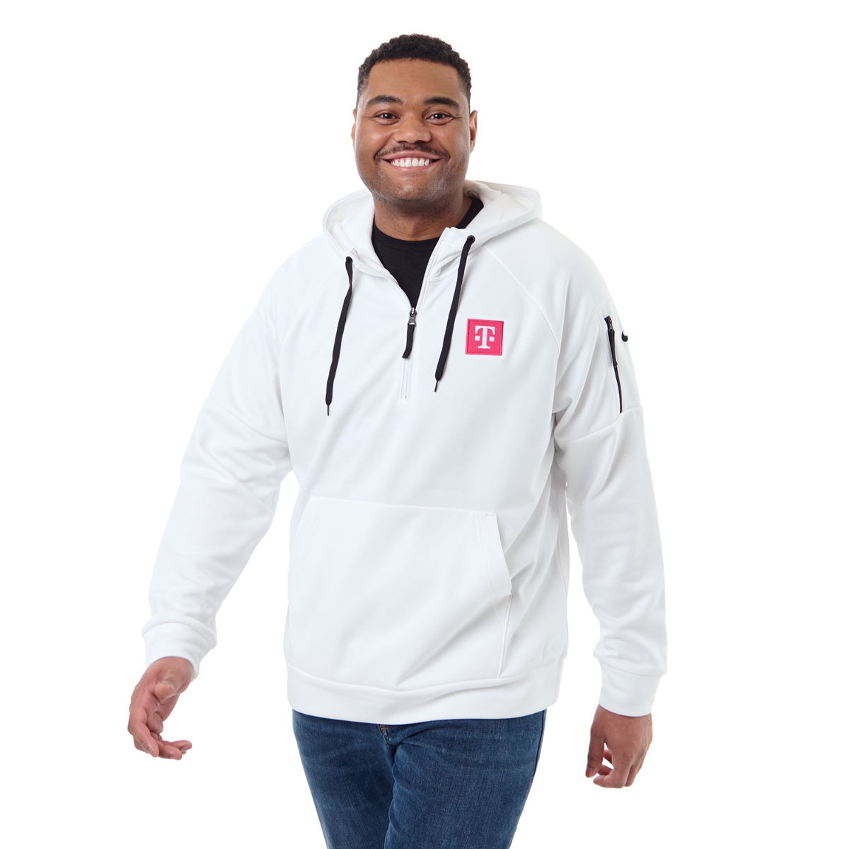 White Nike Therma-FIT Pocket Hoodie