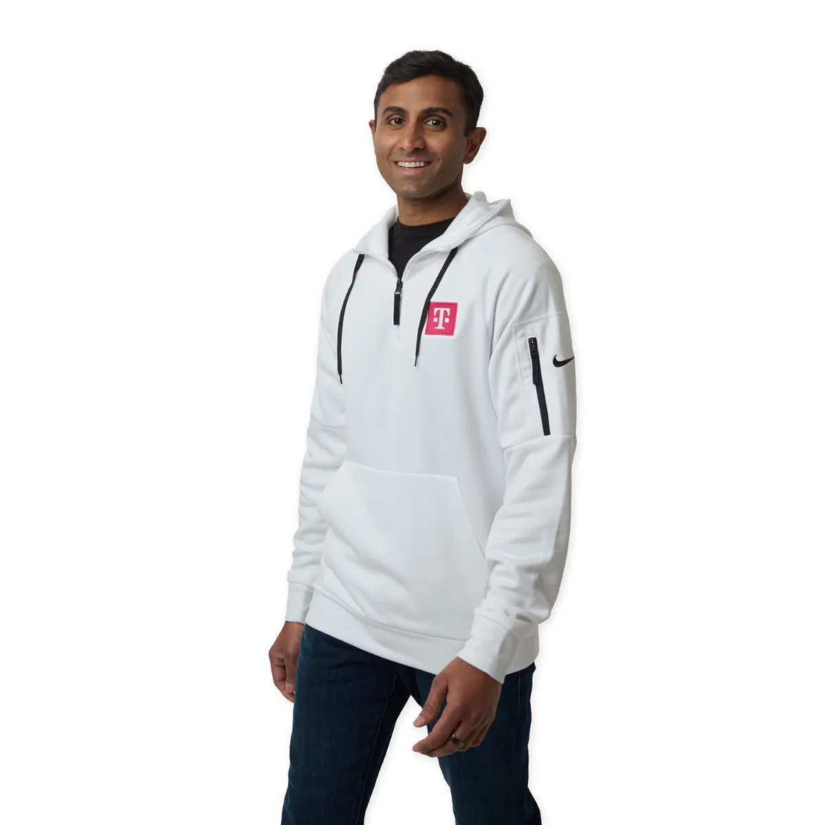 White Nike Therma-FIT Pocket Hoodie