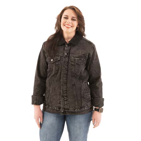 UNISEX RECYCLED SHERPA DENIM JACKET