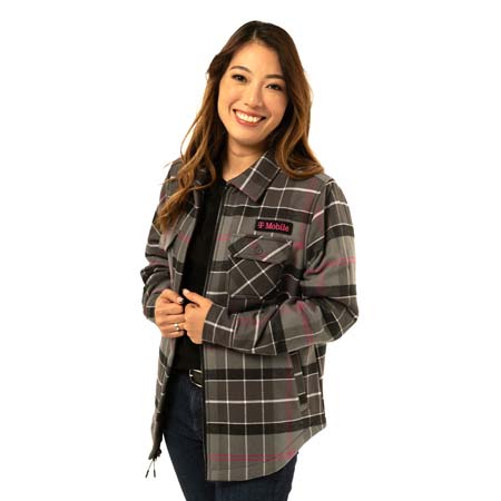 Womens Plaid Fleece Shacket