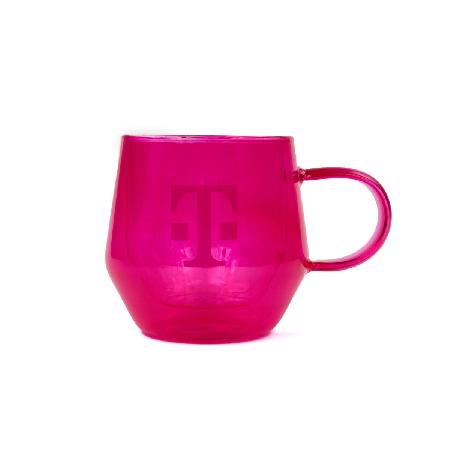 Glass Magenta Mug