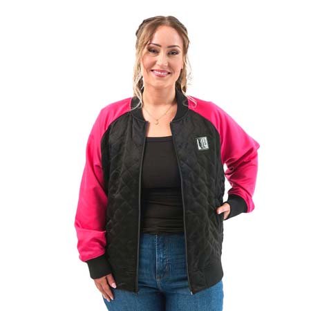 Women's Satin Quilted Bomber Jacket 