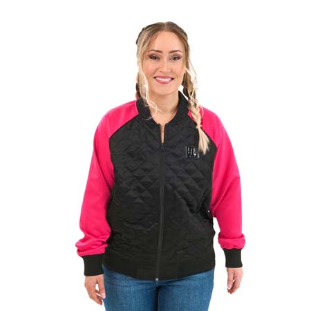 Women's Satin Quilted Bomber Jacket