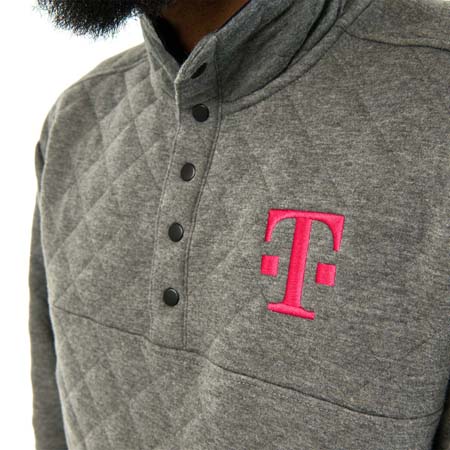 Men's Quilted Snap Pullover