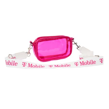 Transparent Magenta Crossbody Bag