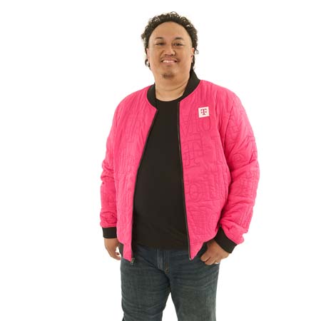Men's Quilted Magenta Jacket