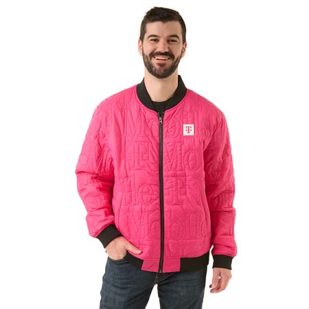 Men's Quilted Magenta Jacket