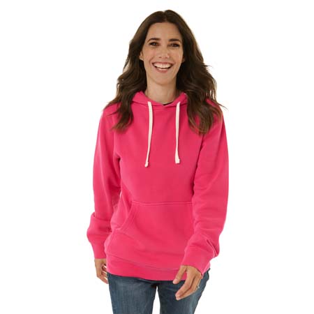 Magenta Pigment-Dyed Hoodie