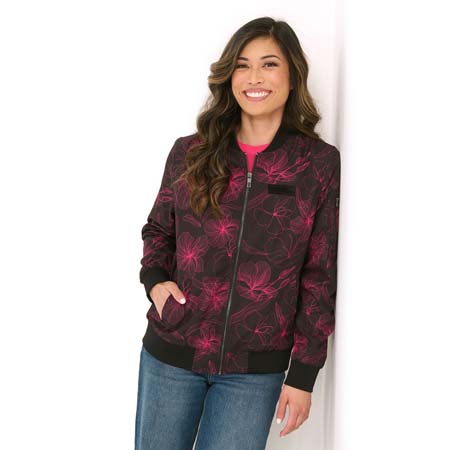 Women's Business Floral Bomber Jacket