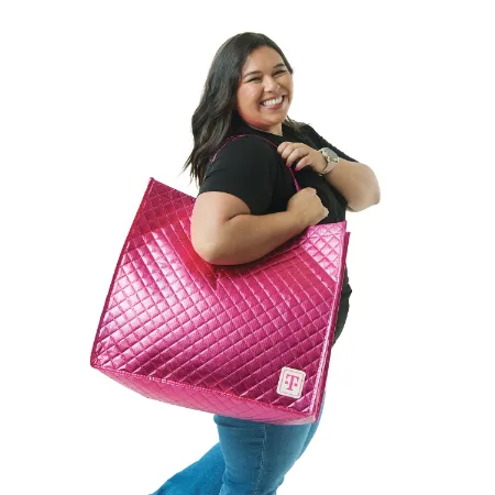 Magenta Quilted Tote