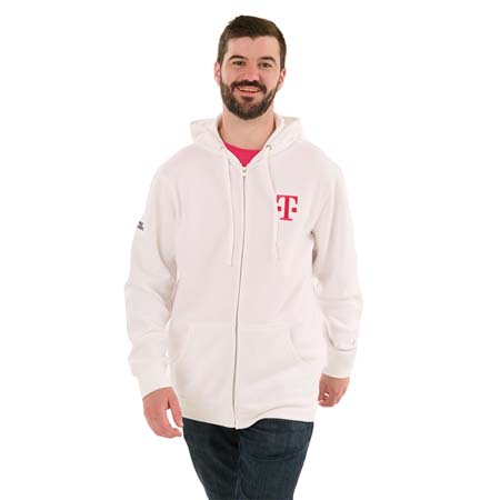 Business White Full-Zip Sweatshirt