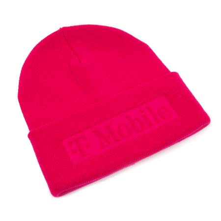 Magenta Embossed Beanie