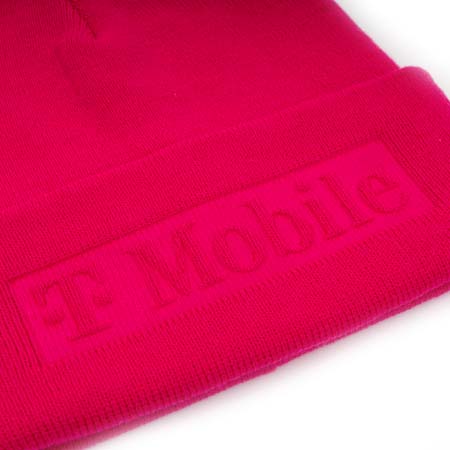 Magenta Embossed Beanie