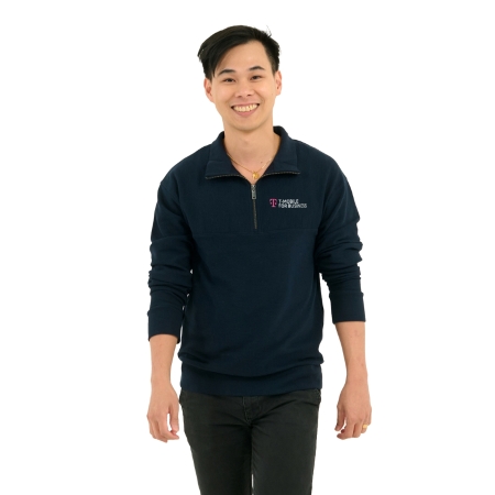 Men’s Business Linear Texture 1/4 Zip