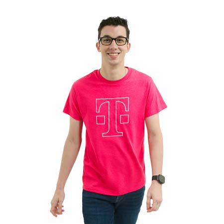 Men's Heathered Magenta Tee