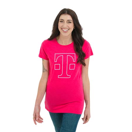 Women's Heathered Magenta Tee