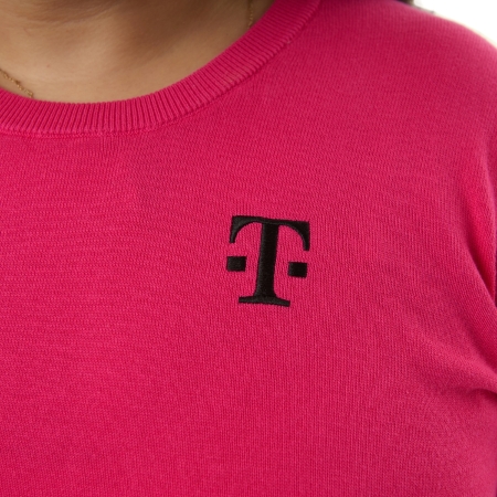 Women's Magenta Balloon Sleeve Blouse