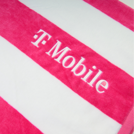 Stripe Terry Velour Beach Towel