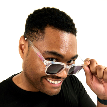 Clear Recycled Frame Sunglasses