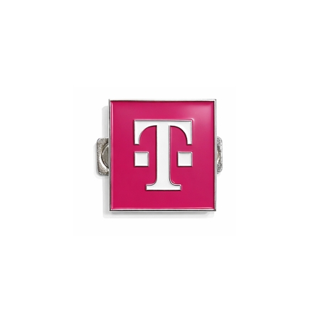 Magenta/White Badge Pin - Magnetic Back