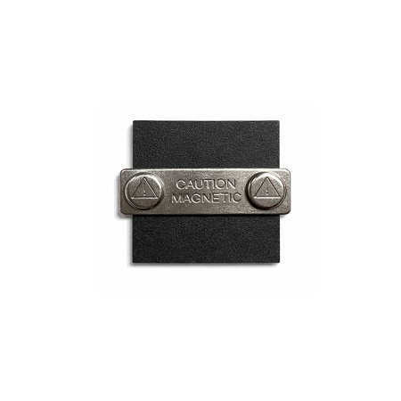 Black/Magenta Badge Pin – Magnetic Back