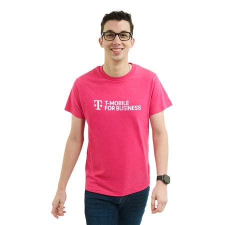 Men's Business Heathered Magenta Tee