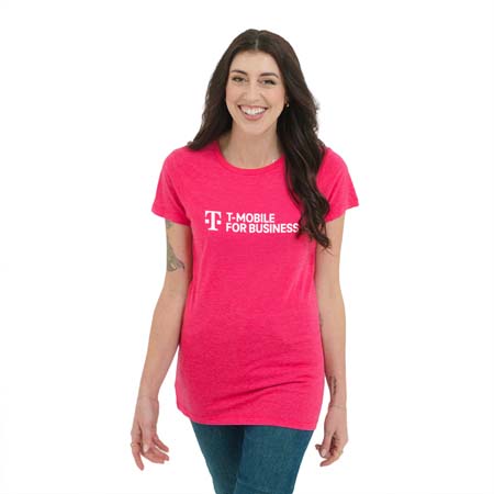 Women's Business Heathered Magenta Tee