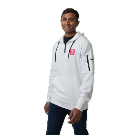 White Nike Therma-FIT Pocket Hoodie