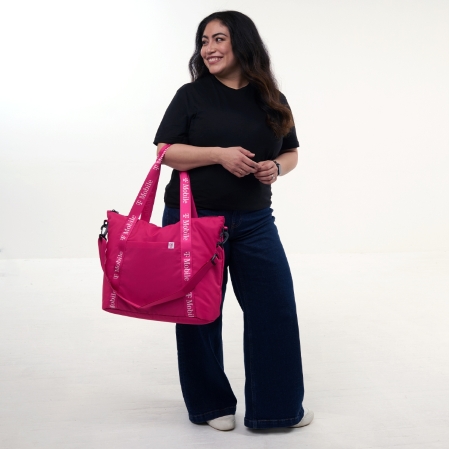 Padded Magenta Tote Bag