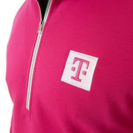 Magenta Momentum Half Zip Sweatshirt