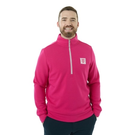 Magenta Momentum Half Zip Sweatshirt