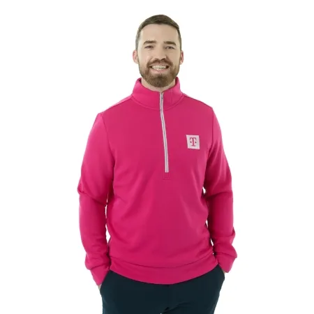 Magenta Momentum Half Zip Sweatshirt