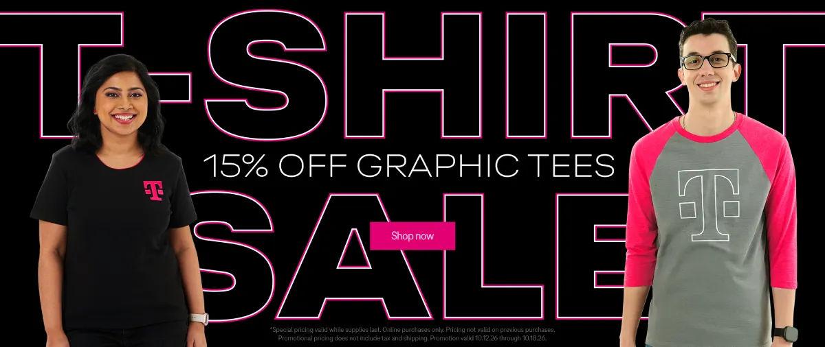 T-Shirt Sale 15% off Graphic Tees banner